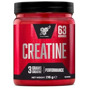 BSN DNA Creatine Monohydrate Powder, Sports Nutrition Pre Workout and Post Workout Supplement, to support and performance, Unflavoured, 216 g, 63 Servings