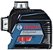 BOSCH GLL3-300 200 Ft 360 degree Three-Plane Leveling and Alignment-Line Laser, Includes 4 AA Batteries, Positioning Device, Laser Target, Heavy-Duty Pouch, & Hard Carrying Case
