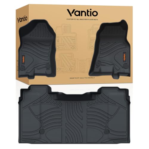 Image of Floor Mats for 2019-2024 RAM 1500 Crew Cab (Bucket Seats with Under Seat Storage), Custom Fit TPE All Weather Floor Liners, Waterproof Anti-Slip Truck Mats, Not for Classic Models