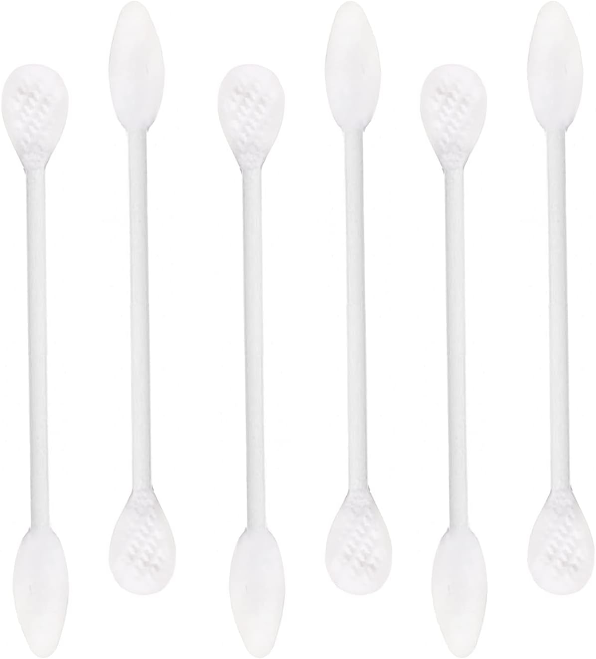 Paper Stick Thick Cotton Swabs with Precision and Flattened Tip 375pcs, Pointed&Flattened Tip Cosmetic Applicators XL Size