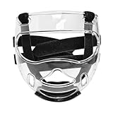 Colaxi Taekwondo Face Mask Face Guard Removable Taekwondo Face Shield Face Protection Cover for Wrestling, Sanda, Sparring, Training, Black Strap