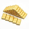 100 Pieces Tiny Fake Gold Bar for Crafts Dollhouse Miniatures Mini Gold Bars for Dollhouse Fairy Garden Micro Landscaping Decoration #1