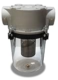 Solberg STS-300C™ Inlet See Through Liquid Separator Vacuum Pump Air Filter, 3' FPT Inlet/Outlet, 19-3/4' Height, 13-1/2' Diameter, 300 SCFM, Made in the USA