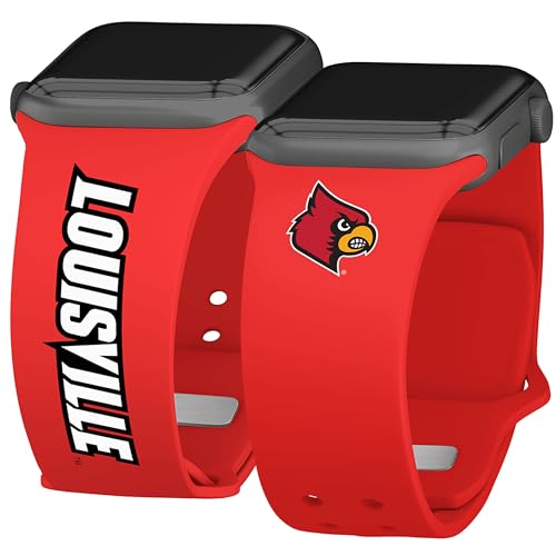 Louisville Cardinals Iconic Edition HD Watch Band Compatible with Apple Watch (42/44/45mm Long)