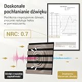 TONOR Drewniane panele akustyczne, 6 sztuk, 240 x 20 cm -2,88 m², panele ścienne, drewniane panele ścienne, jako płyty wygłuszające, dekoracja ścienna z drewnianych lameli, izolacja akustyczna, do