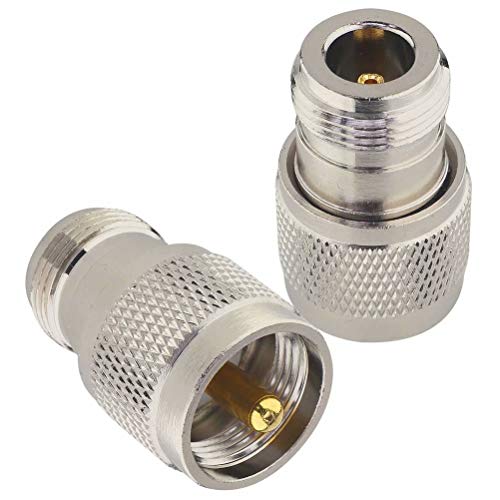 confezione da 2) N femmina a UHF maschio PL-259 ad angolo retto adattatore coassiale RF