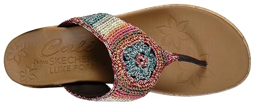 Skechers Skechers Women's Cali Beverlee Wedge Sandal, Multi Crochet, 8 M US