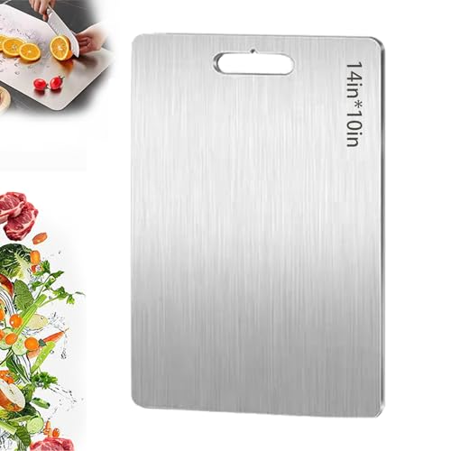 Tabla de cortar rectangular de acero inoxidable