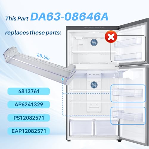 OEM DA63-08646A Refrigerator Door Shelf Bin Compatible with Samsung Shelves,Replaces AP6241329 PS12082571 EAP12082571 by SUENTINSE - Image 4