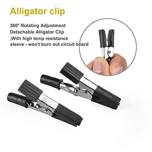 Helping Hand Third Hand Soldering Tools Flexible 360° Stainless Steel Arms 3X Magnifying Lamp with Heavy Duty Aluminum Base and Rotary Clips for PCB Board Repair,Jewelry Maker