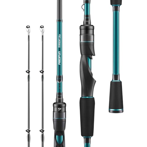 Image of Piscifun Torrent Lite Fishing Rod, IM6 Graphite Spinning & Casting Rod | Extra Backup Tip Section, Lightweight & Sensitive Rod, 2-Piece Design, Extended Ferrule, Zirconium Oxide Guides