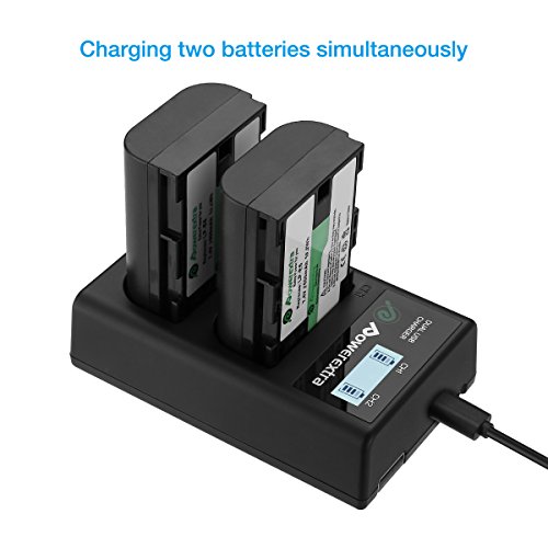 Powerextra Lp-E6 2 Pack Replacement For Canon Lp-E6N Battery And Dual Battery Charger Usb Lcd Display Compatible With Canon 80D 6D 7D 70D 60D 5D Mark Iii 5D Mark Ii Bg-E14 Bg-E11 Bg-E9 Bg-E7 #TOP3