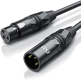 Primewire audio cable XLR male jack to XLR female jack- 2m - microphone cable - 4 Colour rings each - OFC oxygen free copper - for microphones Hifi mixing console speaker - shielded - flexible