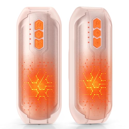 GARAID Scaldamani Ricaricabile 2 Pack, Scaldamani Elettrico Portatile con LED, 5 Livelli Scaldini Istantanei, 6000mAh USB C, Riutilizzabile Scalda Mani Elettrico per Caccia, Golf, Campeggio, Regalo