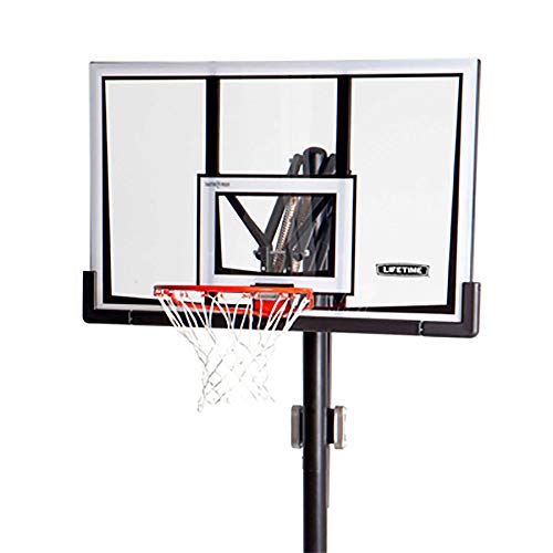 Image of Lifetime 90061 Portable Basketball System, 52 Inch Shatterproof Backboard,Black