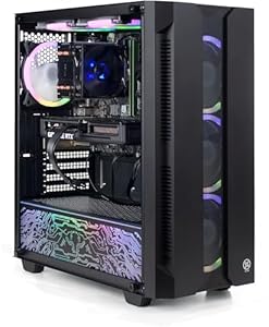 XUM Elite Prebuilt Gaming PC: AMD Ryzen 5 8400F, Nvidia RTX 5060 8GB, 16GB DDR5 RAM, 1TB NVME SSD. 700W PSU 80+ Bronze, aRGB, WiFi 5, Windows 11 Home, High End, Black Case