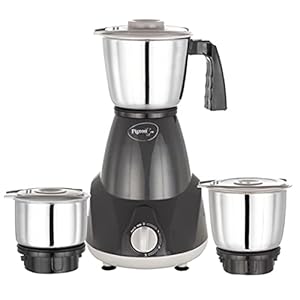 Pigeon by Stovekraft Amaze 500 Watt Mixer Grinder with 3 Stainless Steel Jars (Dark Grey, Medium) (14772)