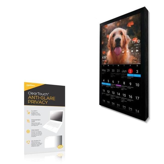 BoxWave Screen Protector Compatible with DAKboard Wall Display (27 in) - ClearTouch Anti-Glare Privacy (2-Pack), Privacy Screen Protector Flexible Film Anti-Glare