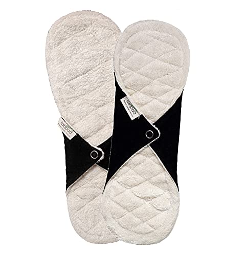 Image of FabPad Reusable Washable Sanitary Cloth Pads Napkins Eco-Friendly Menstrual Hygiene Solutions (Pack of 2)- Offwhite - (Regular + Maxi + 1 Wash Bag)