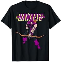 Marvel Hawkeye Retro Classic Pose Bow Arrow Camiseta