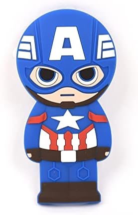 Marvel Cellphone Silicon Grip Kickstand Car Air Vent Holder with Avengers Character (Marvel Tictong Captain America)