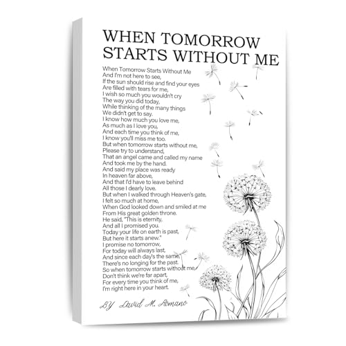 16 Thoughtful Gifts For Someone Who Lost a Daughter in 2026 14 When Tomorrow Starts Without Me Framed Poem Print