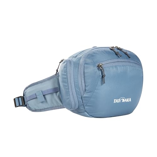 Tatonka Riñonera Hip Bottle Double 2 – Riñonera con Soporte para Botellas para 2 Botellas, Bolsillo Grande con Cremallera y Bolsillo Frontal, Azul Elemental, 3 L, Riñonera Grande con 2 portabotellas