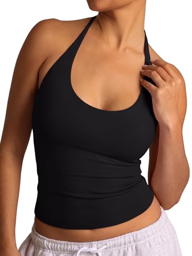 REORIA Womens Halter Tank Tops Backless Y2K Going Out 2026 Summer Outfits