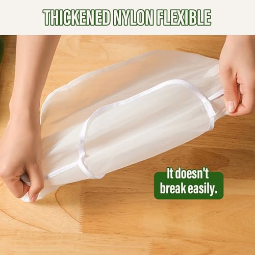 Image of Organic Cotton Cheesecloth Bags，2026 New Reusable Straining Cheese Cloth Bag for Straining, for Filter Nut Milk, Yogurt, Fresh Cheese, Juicing, Coffee, Milk, Butter & Juices (Large 3pcs)