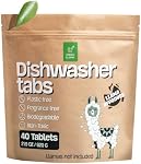 Dishwasher Tablets for Dishwasher, Fragrance Free, PVA Free, Non-Toxic, Compostable Packaging, Female Company, Leaping Bunny Certified, Pack of 40