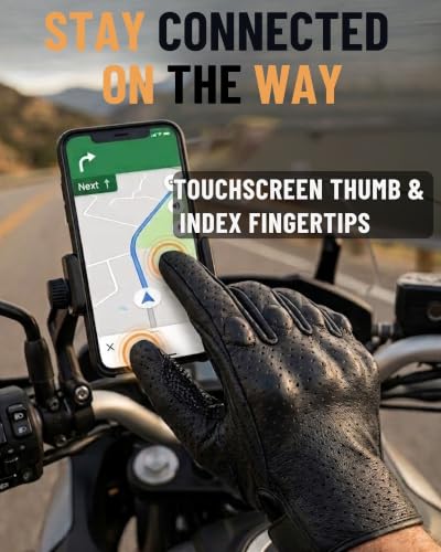 Superbike Goatskin Leather Motorcycle Gloves