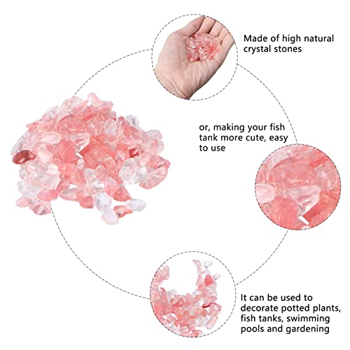 Popetpop Aquarium Pebbles Pink-Fish Tank Gravel Rock Crystal Stones For Fish Tank/Terrariums/Garden/Flowerpot/Glassware/Vases Decoration (100G 5-7Mm) #TOP5