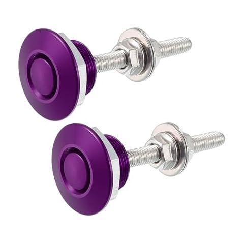 X AUTOHAUX Purple Quick Release Hood Lock Cover