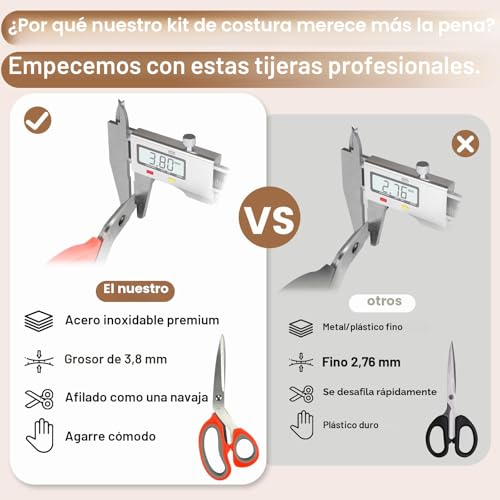 Miniatura 4 de Kit De Costura Para Adultos, Kit De Hilo De 50 Colores, 295 Piezas De Accesorios Profesionales De Costura, Incluye Hilo, Tijeras Ergonómicas, Agujas Y Más, Mini Kit De Costura Para Principiantes