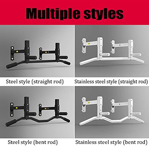 Wall-Mounted Fitness Horizontal Bar, Door Frame Pull-up Bar, Sports Strength Training Equipment for Men and Women, Safe Load 300kg (Steel Straight Rod)