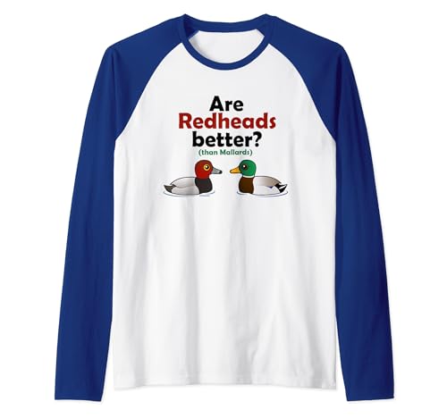 Funny Redheads Birdorable | Cartoon Duck Vs Duck Design Raglan Baseball Tee