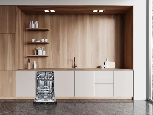 Vestel VSV45-6 - vollintegrierter Geschirrspüler 45 cm - 10 Maßgedecke - 6 Programme - inkl. Besteckkorb - LED-Anzeige - Energieklasse E