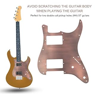 Plaque arrière de Guitare-Guitares cuivre HH Pickguard et Plaque arrière Tremolo Cavity Cover pour Guitare - Les Beatles, Paul McCartney, John Lennon, RIngo Starr, George Harrison Plaque arrière de Guitare-Guitares cuivre HH Pickguard et Plaque arrière Tremolo Cavity Cover pour Guitare – Image 6