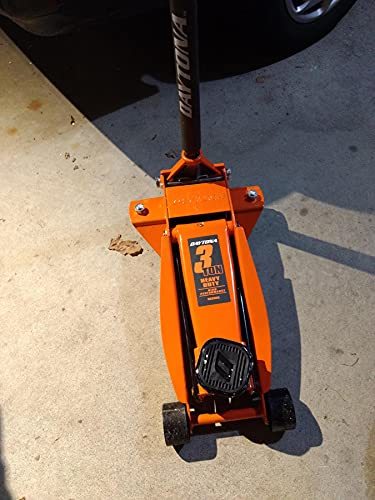 3 ton Steel Heavy Duty Floor Jack with Rapid Pump - Orange - Thumbnail 2