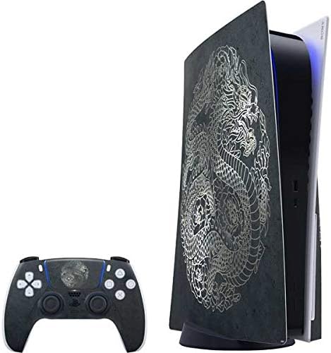 Skinit Decal Gaming Skin Compatible with PS5 Console and Controller Originally Designed Chinese Black Dragon Design