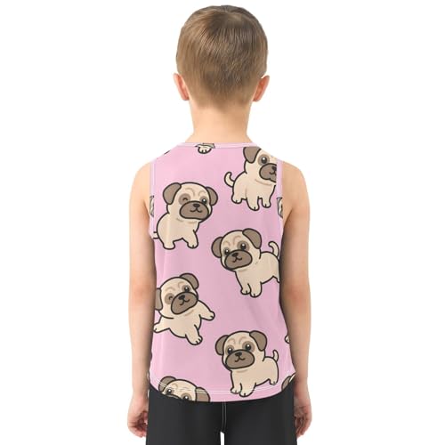 susiyo Cute French Bulldog Dogs Boys Sleeveless Tank Top Girls Athletic T Shirt3
