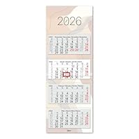 Calendrier Mural 4 Mois 2026 XXL - 90cm, Quadrilingue (DE/EN/FR/ES) Avec Curseur, Motif Lofoten - Idéal Bureau Ou Cadeau