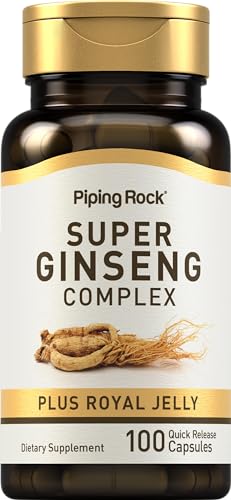 Piping Rock Ginseng Supplement | 100 Complex Capsules | with Royal Jelly
