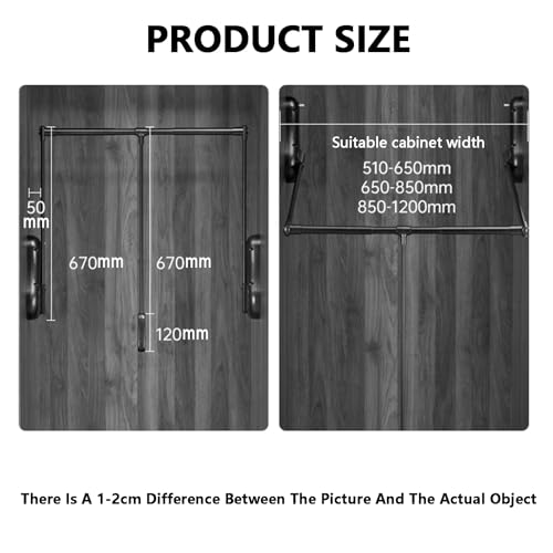Tringle de placard rétractable 51-120cm pour penderie
