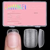 AILLSA Extra Short Square Nail Tips 450PCS Full cover Clear Nail Tips Matte No Need Files Upgraded Press on False Nail Tips for Nail Extension Fake Nail Tips Manicure 15 Sizes