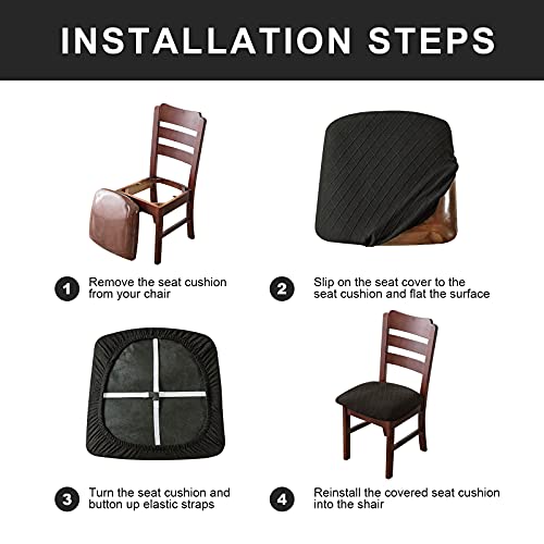 image for Genina Waterproof Seat Covers for Dining Room Chairs Covers Dining Cha