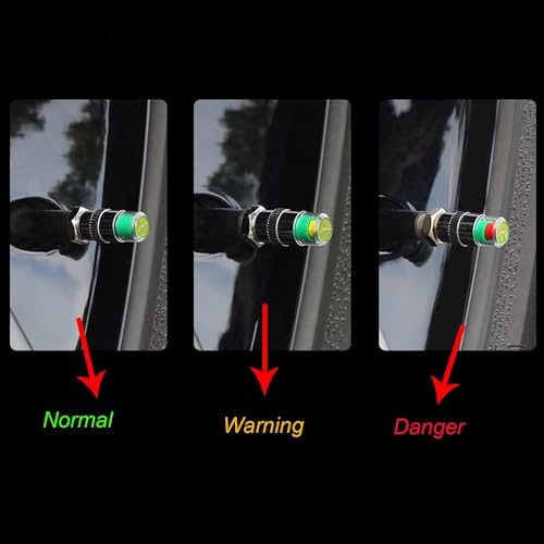 Image of Bike Tire Pressure Monitor Valve Stem Cap Tire Sensor Indicator 3 Color Air Alert Compatible with TVS NTORQ 125