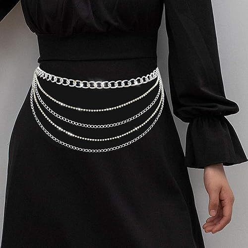 Women's Multilayer Rhinestone Crystal Belly Chain - Exquisite Stratified Waist Belt2