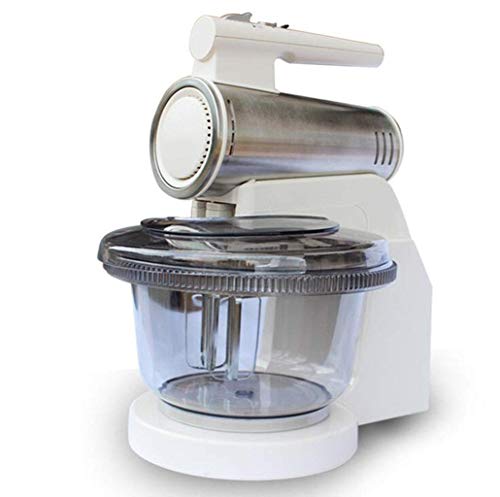 Standmixer Küchenmaschine, Handmixer 6-Gang-Adjustable 120w with No Knethaken Edelstahl-Fass 2.5L Backzutaten Creme Konditorei