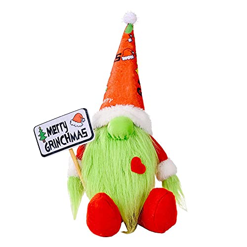 Navidad Peluche Gnomos Muñecas Sin Rostro, Gnomes Green Beard Grinch con Feliz Navidad Decoraciones Signas Santa GNOME Tomtes Suecia para Navidad Adornos Festivos Festivos Cover